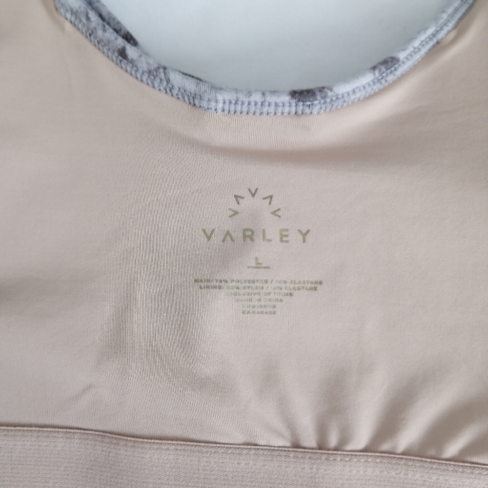 Varley Kellam Sports Bra in Taupe Grey Snake Print Large - Picture 13 of 16